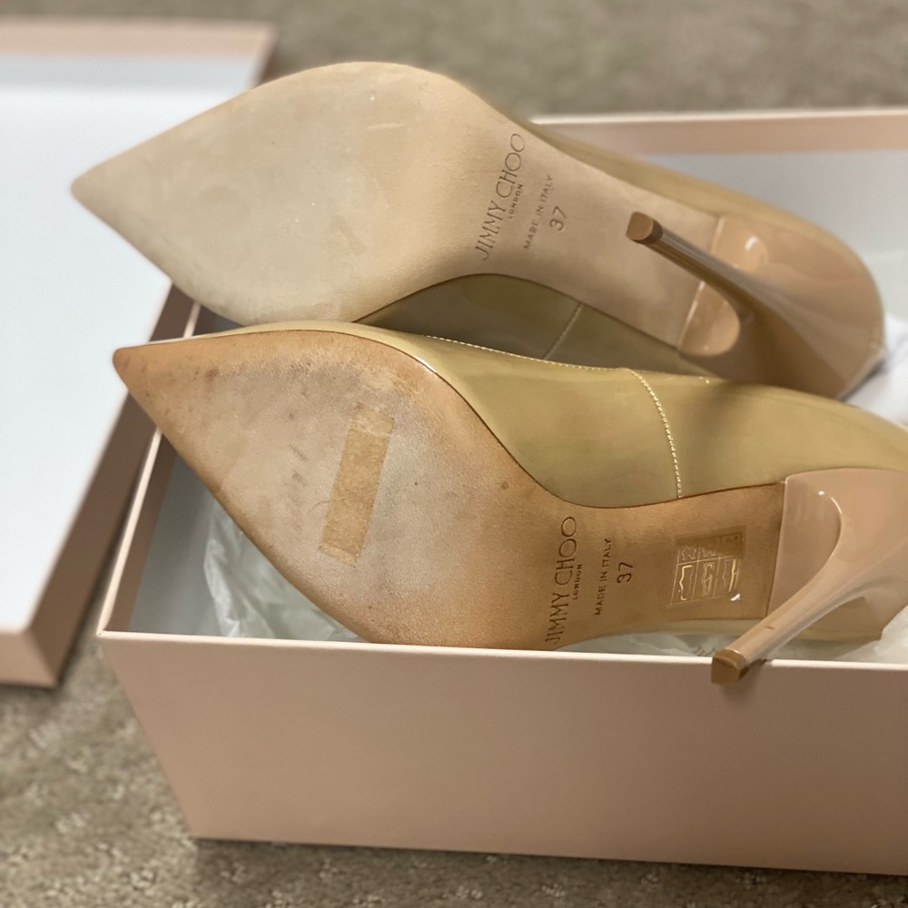 Jimmy Choo Patent Leather Anouk  sz 37 - Picture 2 of 3